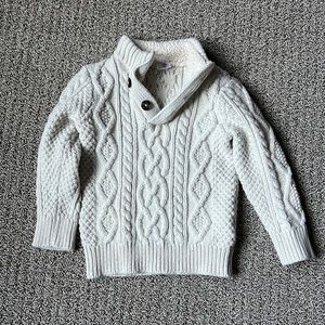 Gap Boys Cable Knit Sweater w/ Sherpa Lined Collar